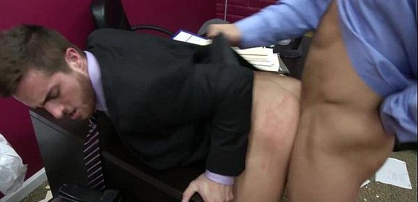  Gaysex office hunk squirted with cum